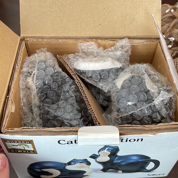 🎁 Rare Warren Kimble Cat Collection Sugar&Creamer AND Salt&Pepper Shaker - Picture 8 of 14